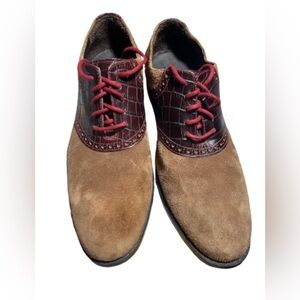 Cole Haan Brown and Burgundy Oxfords